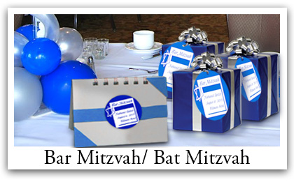 Personalized Bar and Bat Mitzvah Party Favor labels