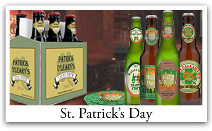 Custom Saint Patrick  Day Beer Labels, Coaster and Six Pack Carrier