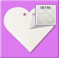 Embossed Heart Favor Boxes White Quilt