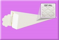 Cone Shaped Favor Boxes white - quilt