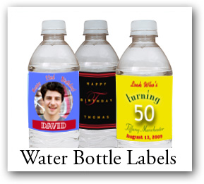personalize Birthday Water Bottle Labels