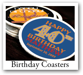 birthday photo coasters