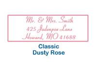 custom return address labels classic dusty rose personal