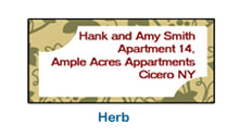 summer return address labels herb wedding custom personalized