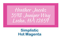 Address labels simplistic hot magenta return mailing cheap custom printed your own