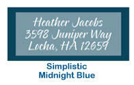 Midnight Blue wedding cheap custom printed return mailing packaging