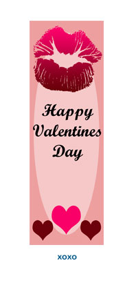 Custom Happy Valentines Day XOXO Bookmarks