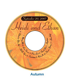 colorful seasonal autumn cd labels