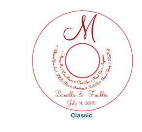 classic simple elegant wedding cd label