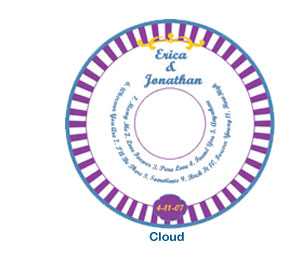 cloud colorful fun personalized cd label