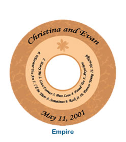 personalized empire wedding cd labels