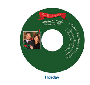 holiday christmas romantic customized cd label