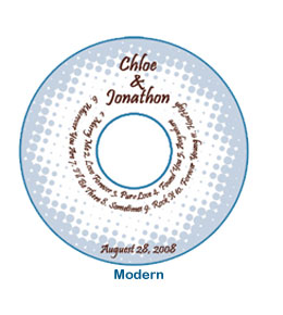 modern cool pattern customized cd label