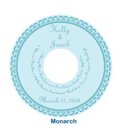monarch cd label wedding elegant colorful