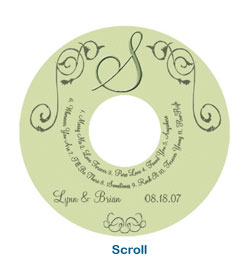 personalized scroll cd label classy