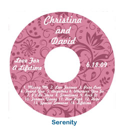 serenity colorful pattern cd label