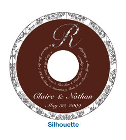 personalized silhouette elegant cd label