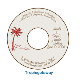 tropic personalized wedding cd labels