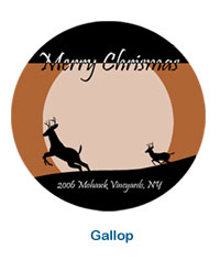 Merry Christmas Holiday Gallop Coaster