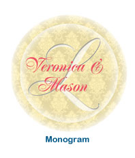 custom monogram wedding coaster