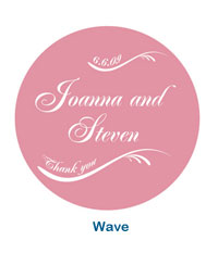 Custom Wedding Wave Wine Coaster