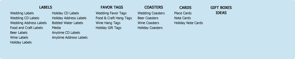 Personalized Wedding Labels, Holiday Labels, Favor Tags, Coasters, Party Favors Bookplates gift tags,coasters and your own personalized labels for company branding and Promotion