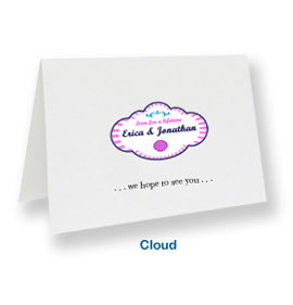 custom note cards cloud bridal cards wedding holiday birthday