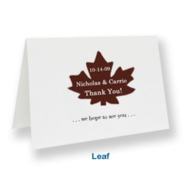 thank you cards personalized custom note cards leaf