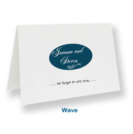 custom note cards wave wedding thank you notes