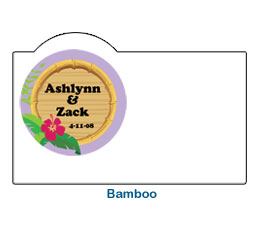 tropical wedding bamboo table cards