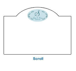 scroll elegant colorful wedding card