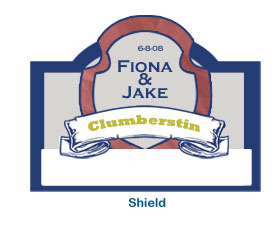 shield classy fun shape wedding card