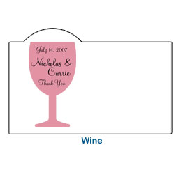 wine shape colorful fun wedding card