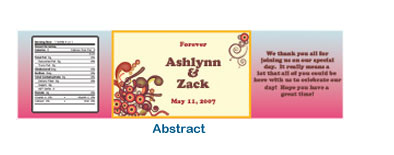 personalized colorful abstract water bottle labels
