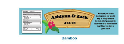 bamboo custom colorful water bottle labels