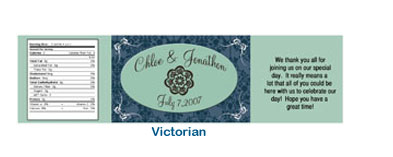 personalized victorian elegant water bottle label