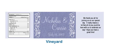 customized vineyard water bottle label