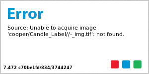 Photo with Text Big Rectangle Candle Label