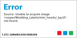 Mini Hearts Square Wedding Labels