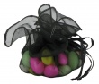 Organza Pull-String Favor Wraps Black