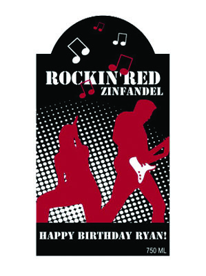 Party Like a Rock Star Wine Label