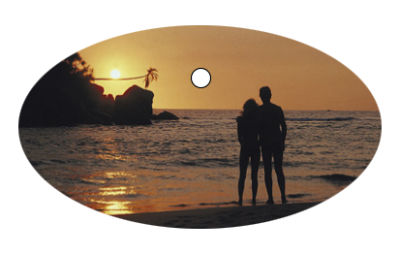 Small Oval Photo Hang Tag