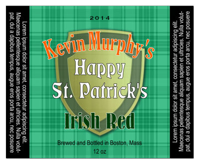 Celtic Square Text Irish Beer Labels