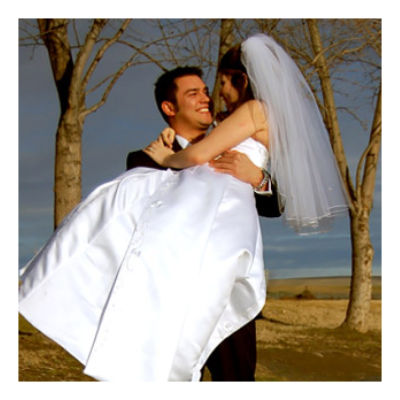 Big Square Photo Wedding Labels 2.5x2.5