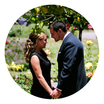 Big Circle Photo Wedding Labels 2.5x2.5