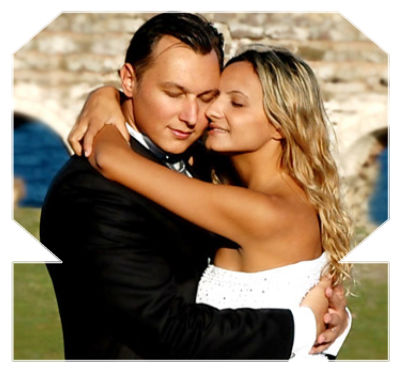 Rectangle Wine Wedding Photo Label 3.5x3.25