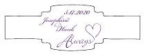 Always Swirly Buckle Cigar Band Wedding Labels