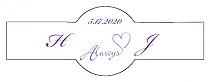 Always Swirly Cigar Band Wedding Labels