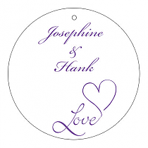 Always Swirly Circle Wedding Hang Tag