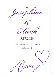 Always Swirly Rectangle Wedding Hang Tag